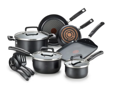 T-fal Signatures Nonstick Cookware Set 12 Piece